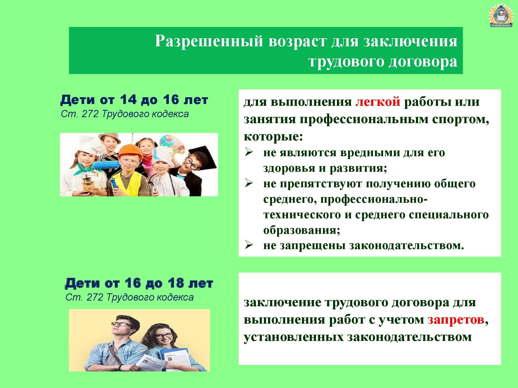 Вторичная занятость - Средняя школа №10 имени В.М. Азина г. Полоцка